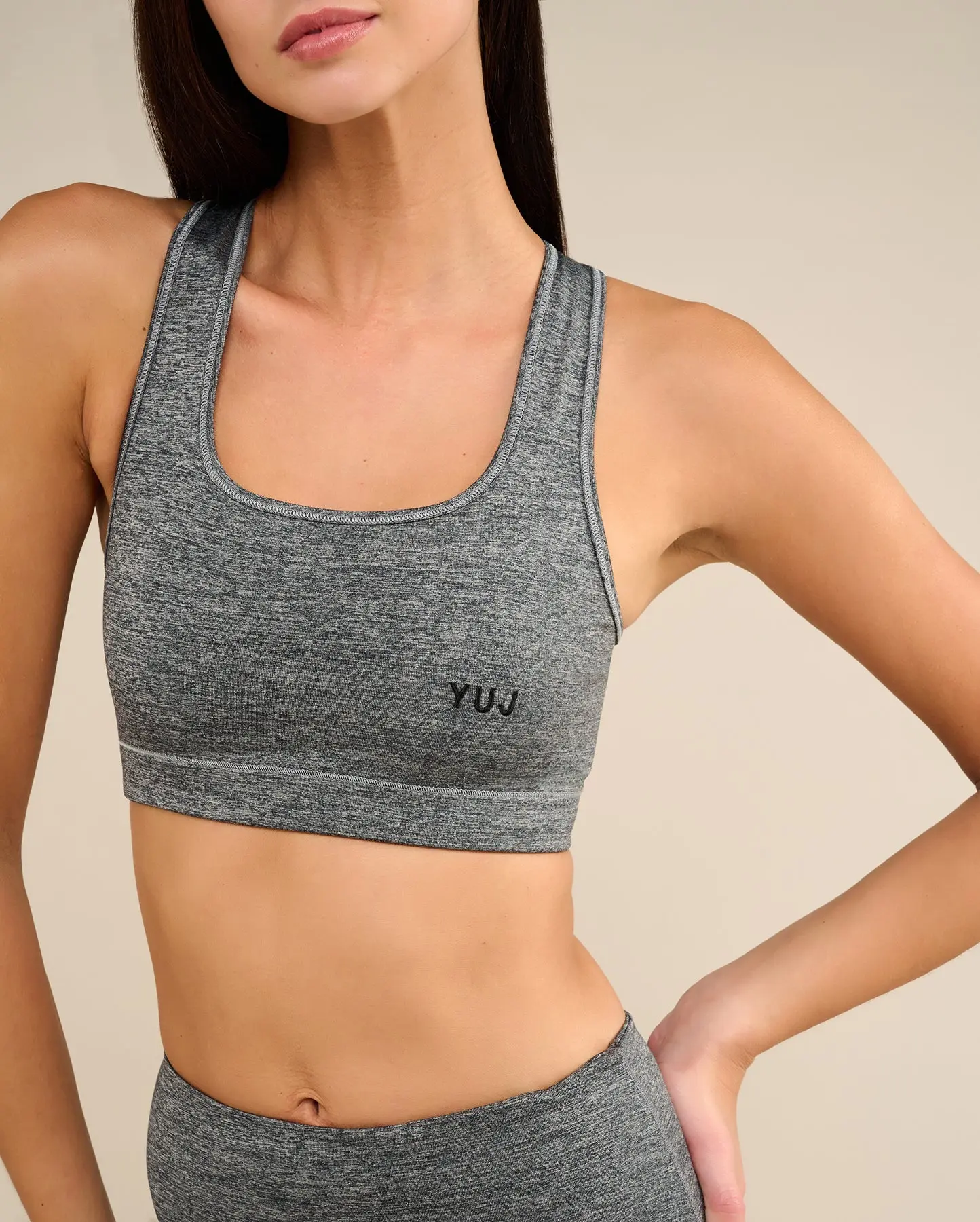 Brassière de yoga gris chiné AJNA - Image 3