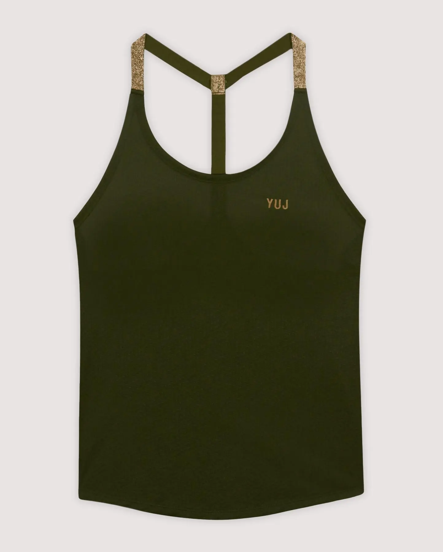 Débardeur de yoga kaki et gold LEOTEE - Image 4