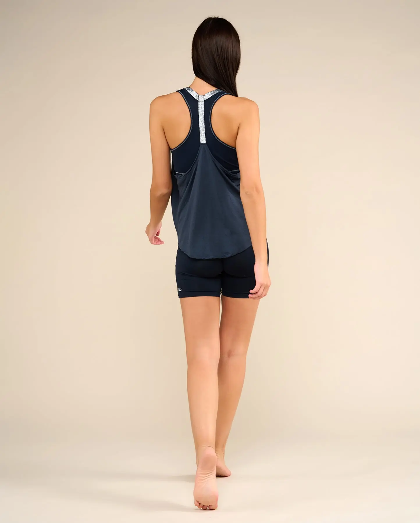 Débardeur de yoga ash blue et silver LEOTEE - Image 3