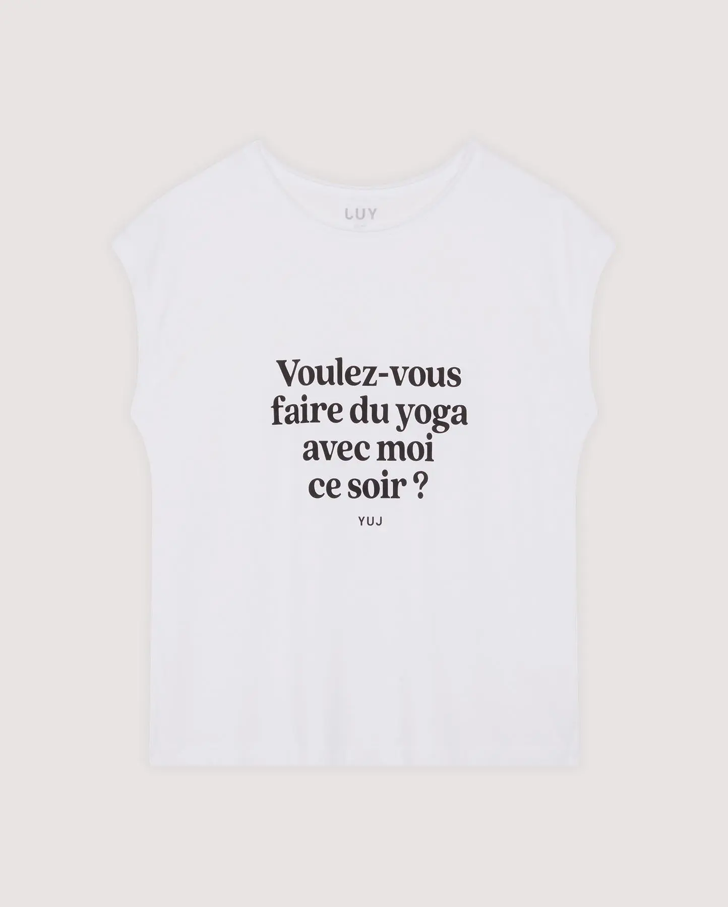 T-shirt en coton blanc "VOULEZ-VOUS ?" - Image 4
