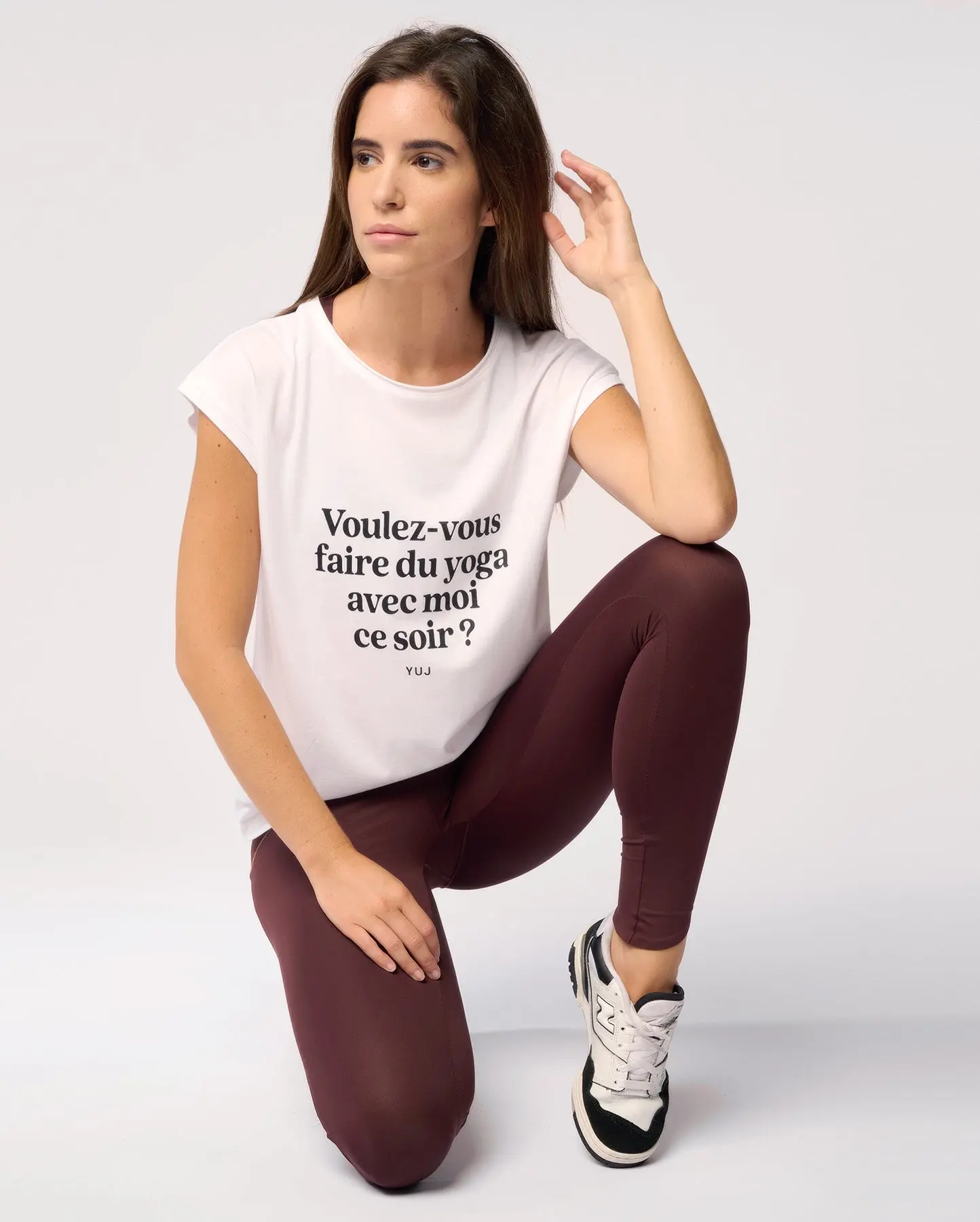 T-shirt en coton blanc "VOULEZ-VOUS ?" - Image 5